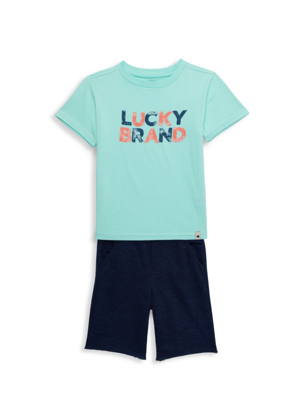 Lucky Brand Little Boy's Graphic Tee & Short Set